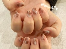 ネイルズアリー 立川店(Nails ally)/マーブル×クリアカラー