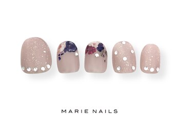 マリー ネイルズ いわきラトブ店(MARIE NAILS)/定額6600円税込 フラワー0217d