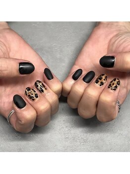 レオパードネイル＋マットコート