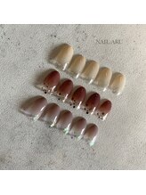 ネイル アル(NAIL ARU)/根本にラメほろ☆