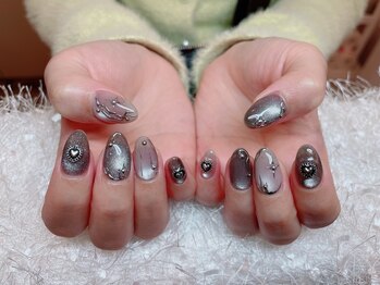 レアネイル 新宿(le'a nail)/シルバーマグネットネイル
