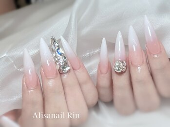 アリサネイル(ALISA NAIL)/チップスカルプ☆白グラデー