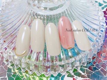 ネイルサロン カラーエイト(Nailsalon COLOR.8)/シンプル、ナチュラル、ピンク