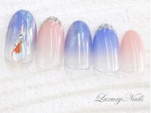 ラグジュアリーネイルズ オオミヤ(Luxury Nails Omiya)/ユニコーン*ガラスフレンチ