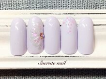 スエルテ ネイルサロン 北千住店/クリアフラワーネイル ¥7000