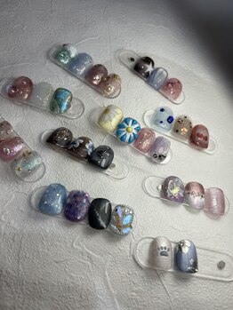 ムーミー 本八幡店(muu mii)の写真/マグネット×フラッシュで指先が輝く！うるうるきらきらフットネイルで気分もUP♪,40