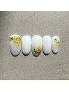 ミモザ風　押花ネイル