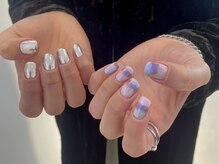 トリッカバルコニー ハヤマ(tricca Balcony Hayama)/個性派ニュアンス×ミラーネイル