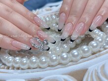 レアネイル 渋谷店(Le’a nail)/黒フレンチ