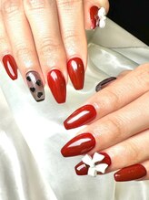 ナナズネイル 魚町店(NANA’sNail)/ボルドー×シースルー