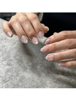 ルート12/オーロラネイル×リボン