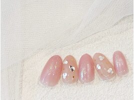 ナチュラルネイル/ホロフラワー