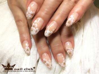 ネイルクラブ(nail club)/最新☆大人気フラワーネイル
