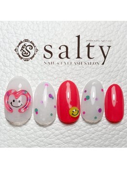 ネイルアンドアイラッシュサロン ソルティ 寺田町(salty)/にこちゃんネイル