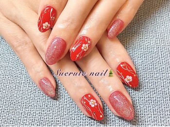 スエルテ ネイルサロン 北千住店/お正月ネイル ¥8000