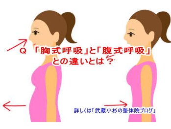 小池整体院/「胸式呼吸」と「腹式呼吸」？