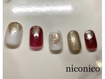 ネイル アンド アイラッシュ ニコニコ(niconico)/ボルドーゴールド