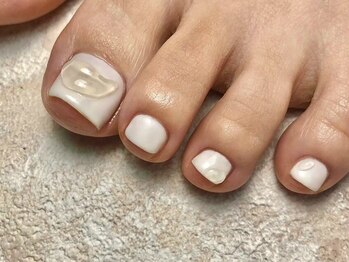 オーラリー ネイル アート メゾン(ORRERY nail art maison)/フット / ホワイトマット