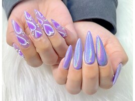 海外風パープルネイル☆