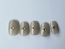 アイネイルズ 梅田店(I nails)/パールラメきれいめデザイン
