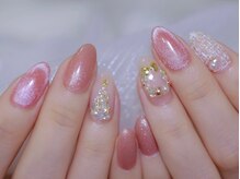 幻之花ネイル/クリスマス　マグネットネイル