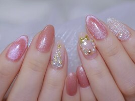 クリスマス　マグネットネイル