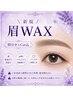 【ご新規様】眉毛WAX脱毛1回(WAX、間引き、Cut、仕上げメイク)¥4800