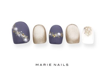 マリー ネイルズ いわきラトブ店(MARIE NAILS)/定額7700円税込 ブルー0217e