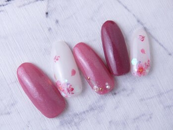 #フラワー #お花ネイル #ピンク