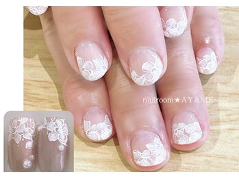 アヤメ(AYAME)/花レース柄