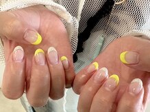 ヌル ネイル 堀江(NURU NAIL HORIE)/ネオン×白！おしゃれフレンチ☆