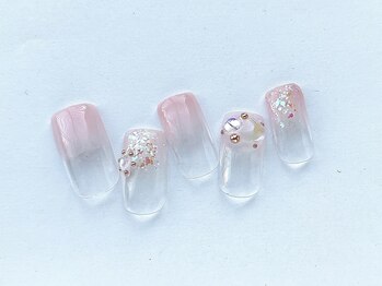 ヴィエント ネイル アイラッシュ サロン(Viento Nail Eyelash Salon)/オーロラビジュグラデ初回¥6800