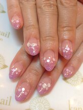 カナ ネイル(Kana nail)/グラデホロドットネイル
