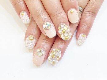 ネイルコレクション ピンク(Nail Collection Pink)/ジェル放題★クリアツイード・星