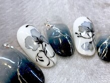 ビービーネイル(BB)/大人水彩フラワー