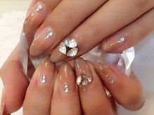 ネイルケアサロンエルミタージュ/シンプルカラグラ×Vカット