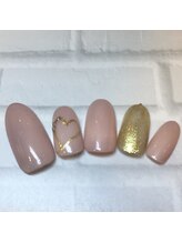 ネイルサロン マリブ(Maribu)/アート2本コース　ハートネイル