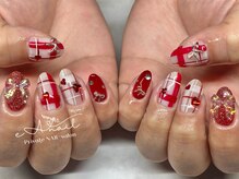 エアネイル(eA NAIL)/リボン/チェックネイル/¥11000