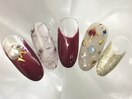 秋ボルドー×マーブル￥8200