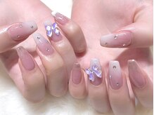 ネイルマジック 仙台一番町店(NAIL MAJIC)/リボンパーツ☆ワンホンネイル☆