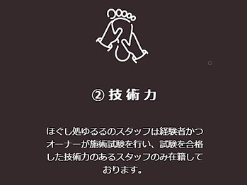 ゆるる 北野駅前店/技術力に自信があります!