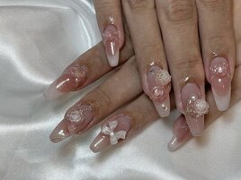薔薇×チークネイル