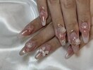 薔薇×チークネイル