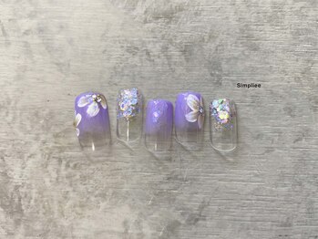 シンプリー ネイルアンドアイラッシュ 祖師谷大蔵店(Simpliee Nail&Eyelash)/ ニュアンスフラワー