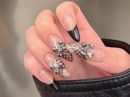 【Ayu】チェックフレンチリボン