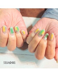 塗りかけネイル