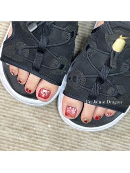 アン ジョーヌドラゴ/【フットネイル】ライブネイル