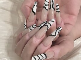 ゼブラ柄×ロングスクエア