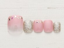 Nail Mix 宇都宮インターパーク店【ネイルミックス】【5月1日 NEW OPEN（予定）】/キラキラお花グラデ　4990円