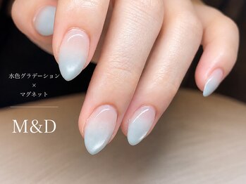 エムアンドディビューティサロン 銀座店(M&D)/水色グラデーション×マグネット